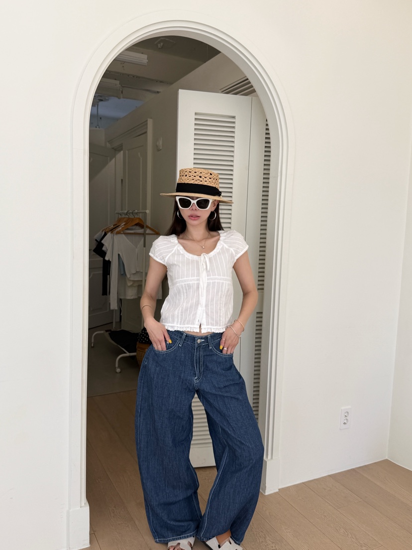 LUMIPLE韓國直郵實拍女裝新款時尚休閑人氣職業推薦牛仔褲LUMIPLE牛仔褲