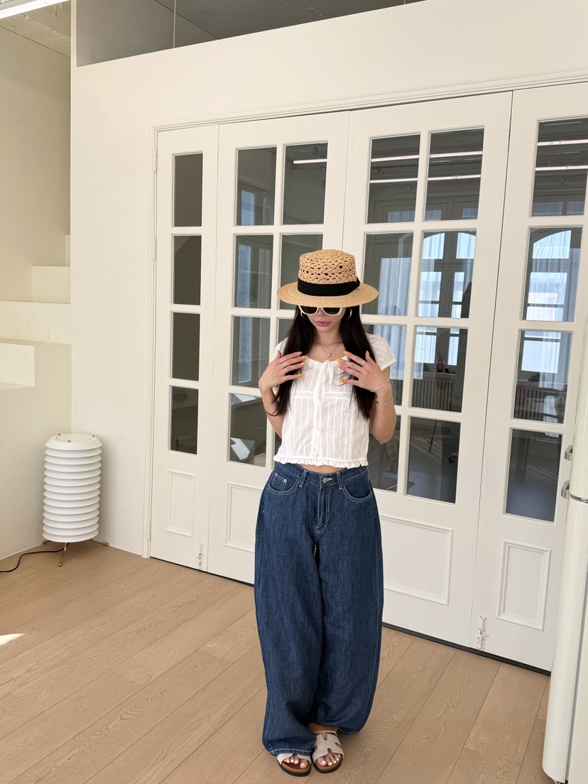 LUMIPLE韓國直郵實拍女裝新款時尚休閑人氣職業推薦牛仔褲LUMIPLE牛仔褲