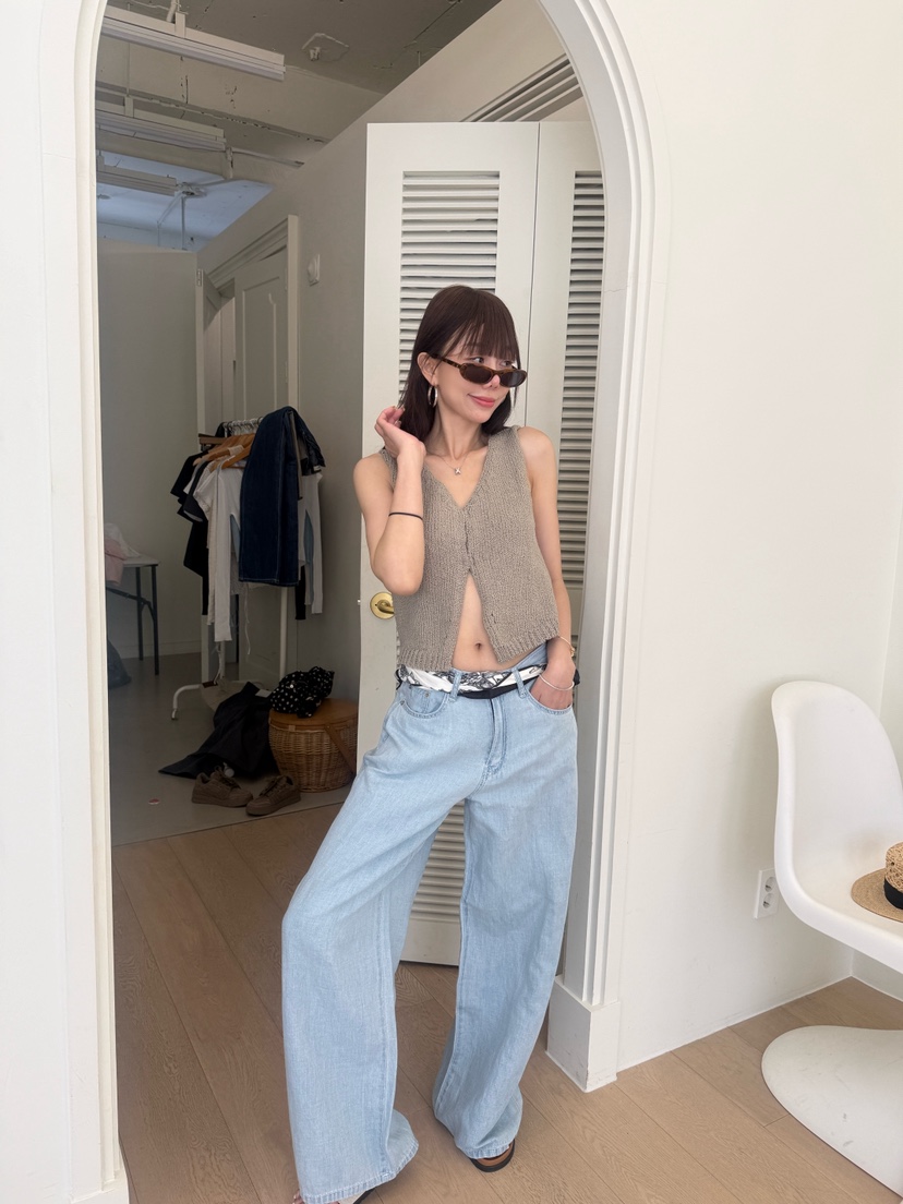 LUMIPLE韓國直郵實拍女裝新款時尚休閑人氣職業推薦牛仔褲LUMIPLE牛仔褲