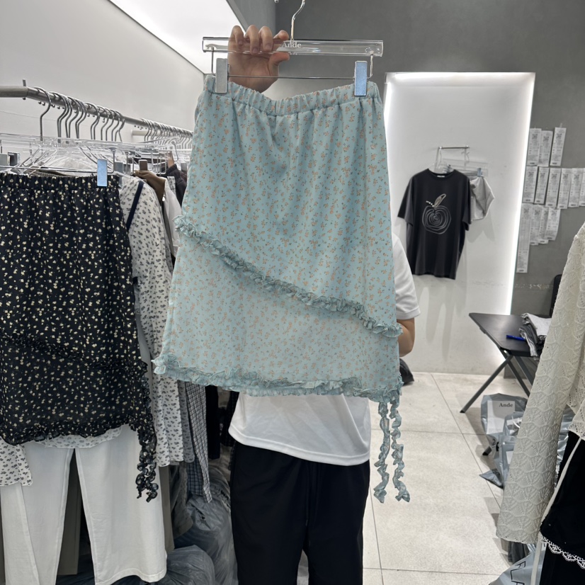 ANDE韓國東大門直郵女士新品休閑熱賣26夏季半身裙中短裙雪紡Ande半身裙/中短裙圖色1