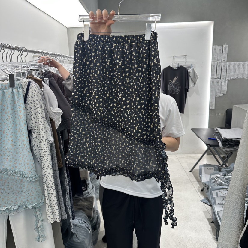 ANDE韓國東大門直郵女士新品休閑熱賣26夏季半身裙中短裙雪紡Ande半身裙/中短裙圖色2