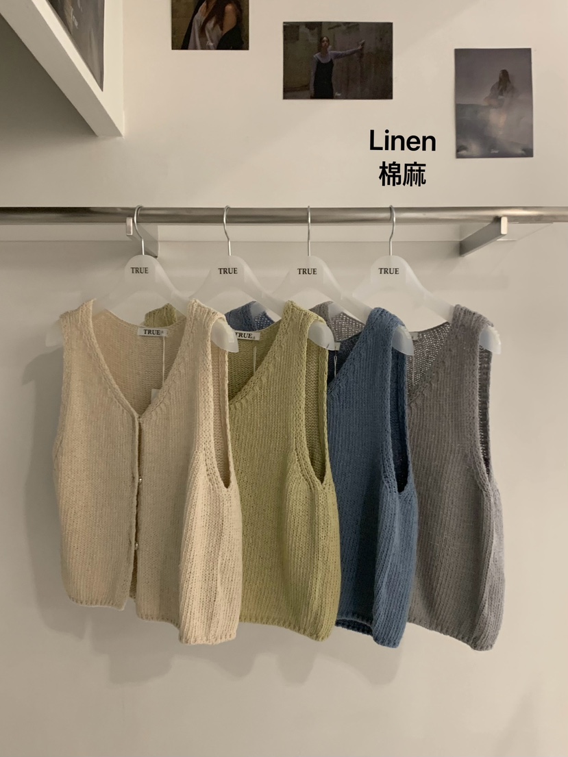 TRUE韓國東大門代購女裝新款職業26春夏26夏季休閑針織衫TRUE針織衫