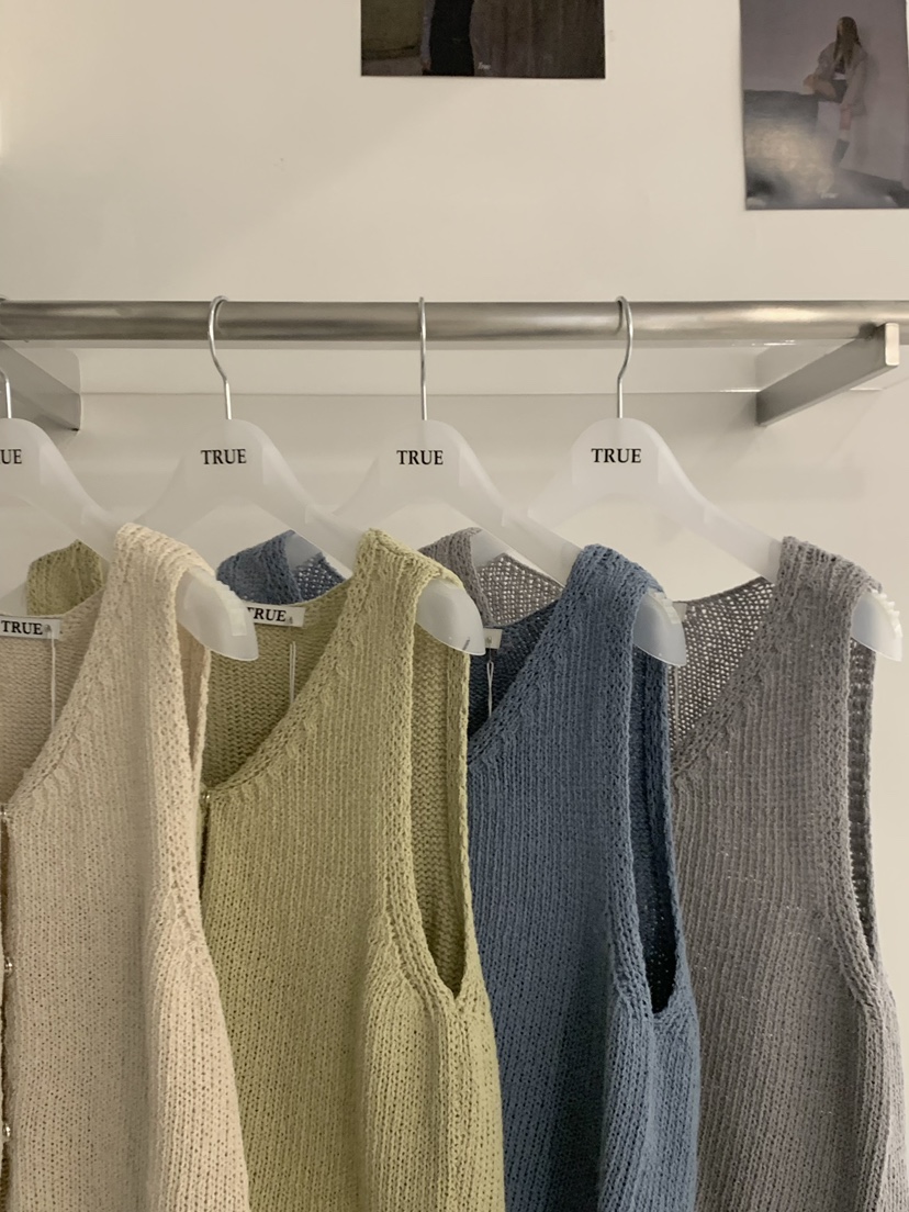 TRUE韓國東大門代購女裝新款職業26春夏26夏季休閑針織衫TRUE針織衫