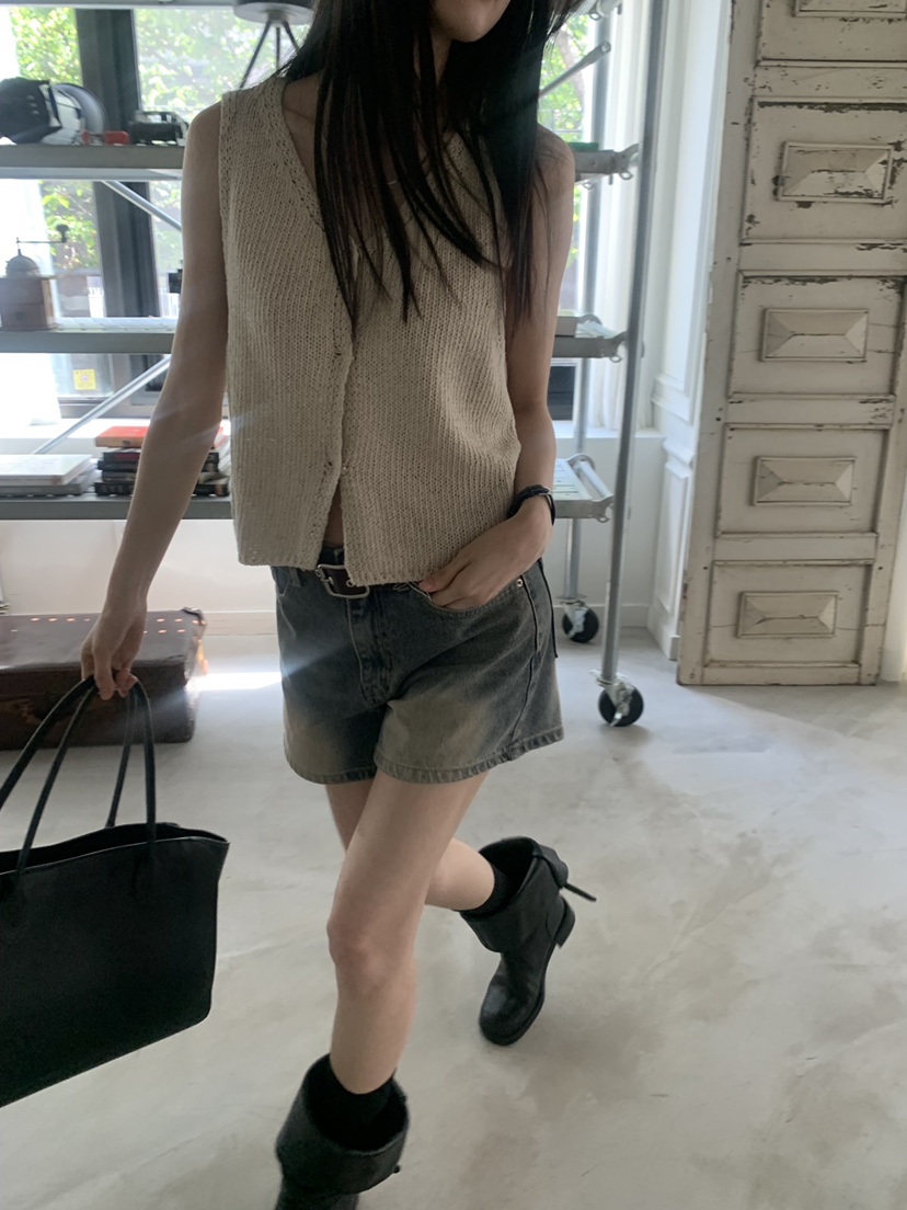 TRUE韓國東大門代購女裝新款職業26春夏26夏季休閑針織衫TRUE針織衫