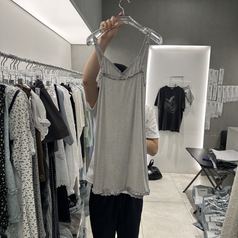 ANDE韓國代購女士新款熱賣時尚26春夏推薦連衣裙荷葉邊柔軟Ande連衣裙