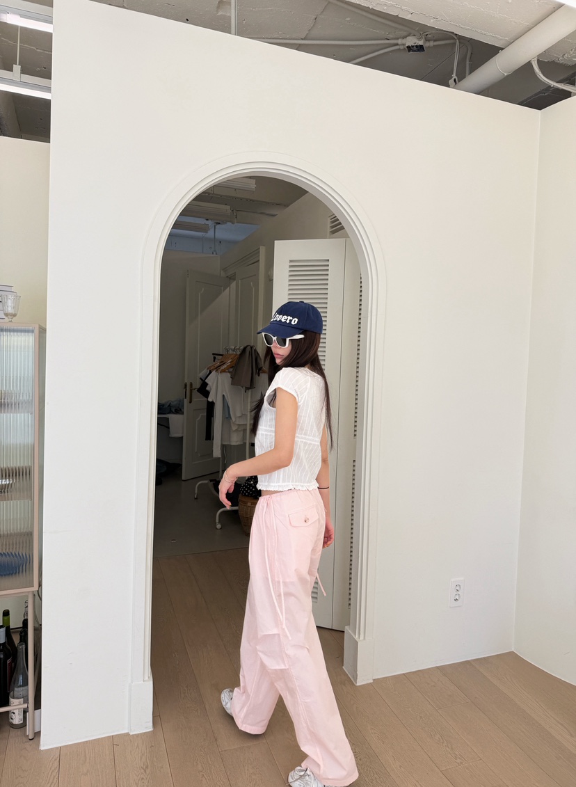 LUMIPLE韓國東大門直郵女裝新品職業熱賣26夏季休閑褲腰帶LUMIPLE休閑褲