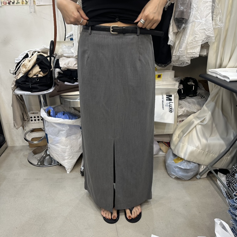 BILLION-L韓國直郵實拍女裝新款26春夏人氣熱賣長裙含腰帶BILLION-L長裙圖色1