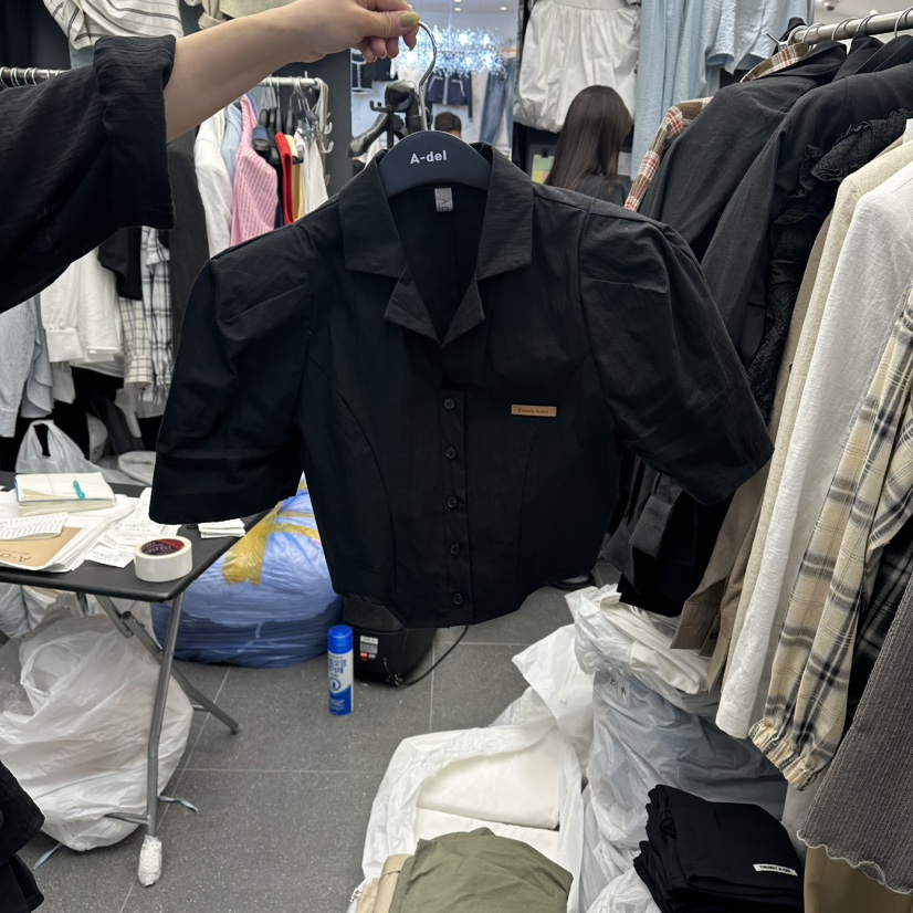 A-DEL東大門實拍韓國女裝新款熱賣26春夏休閑26夏季夾克緊身A-DEL夾克圖色2