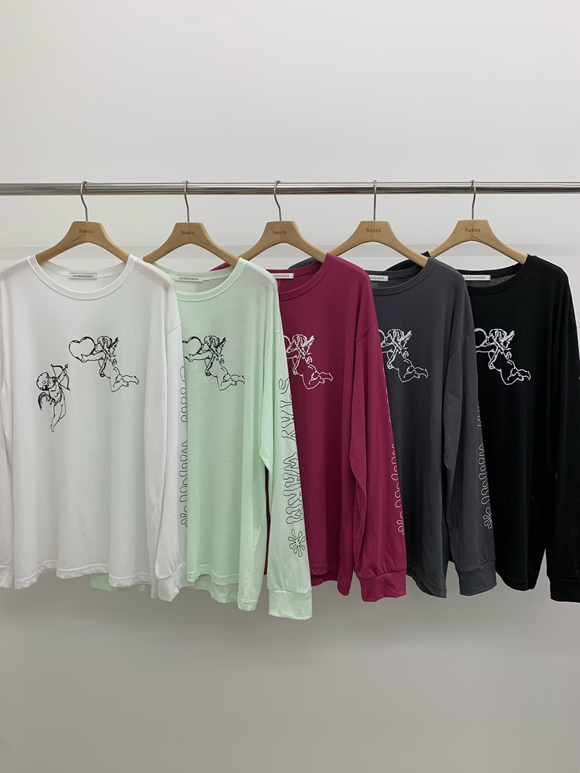 LOVE MY SANTA東大門實拍韓國女士新款人氣長袖T恤保暖Santa/LOVE MY SANTA長袖T恤