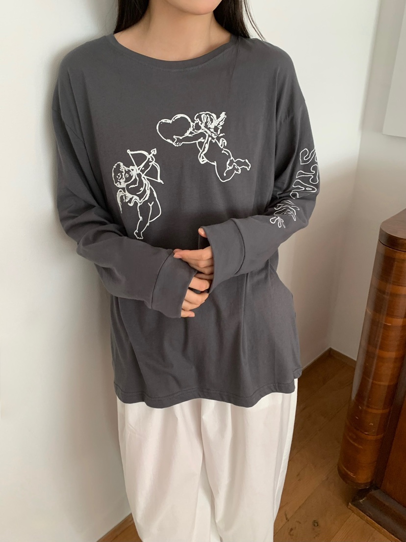 LOVE MY SANTA東大門實拍韓國女士新款人氣長袖T恤保暖Santa/LOVE MY SANTA長袖T恤圖色4