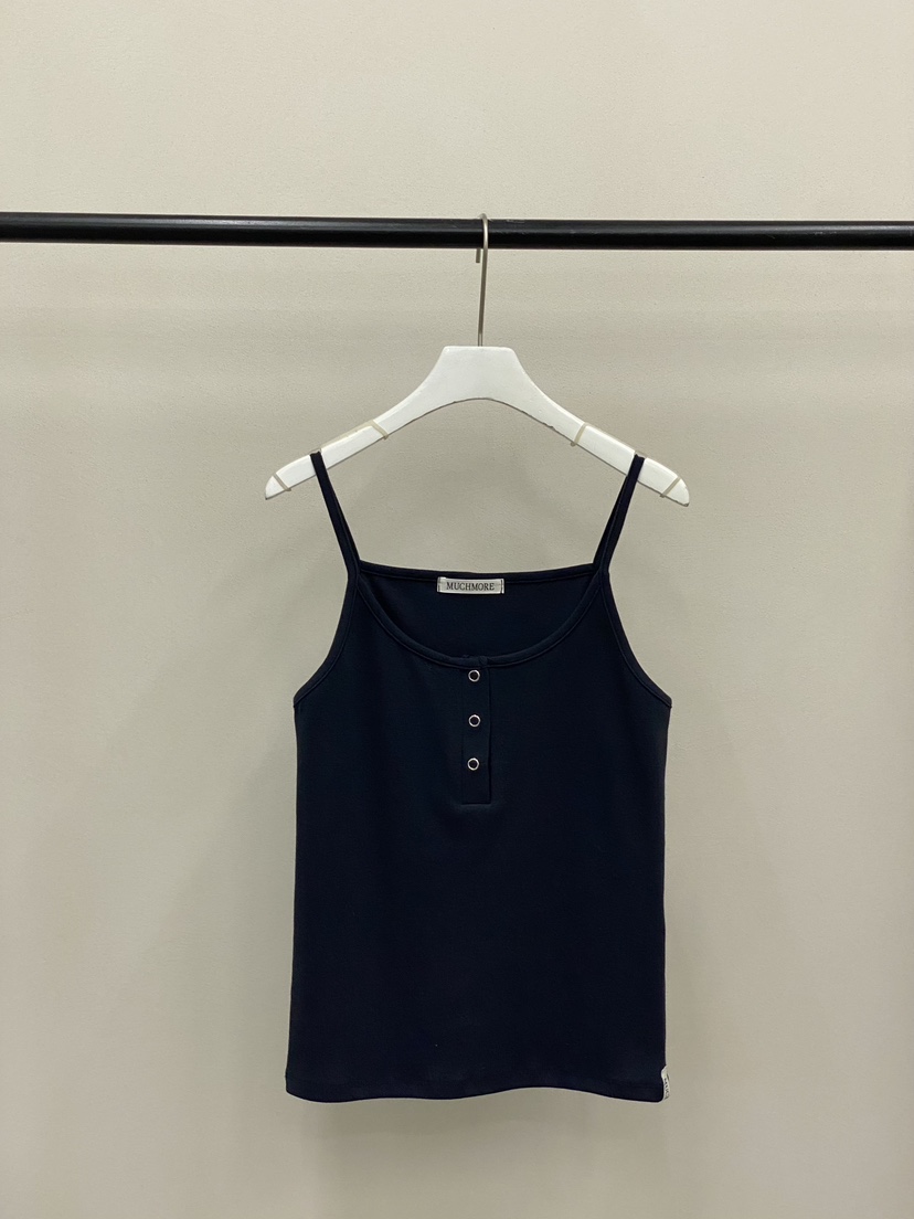 MUCH MORE/JACKPOT韓國直郵女士新品26春夏職業吊帶背心MUCH MORE/JACKPOT吊帶/背心圖色4深藍色