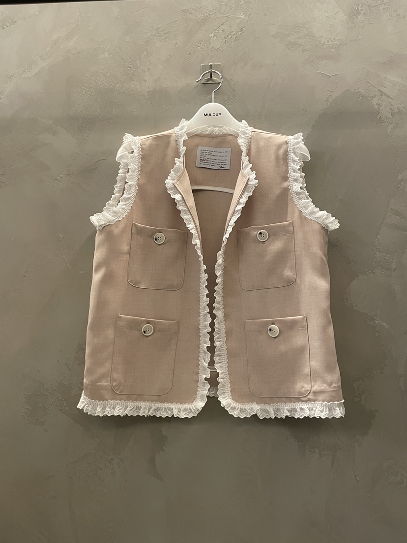 MULCUP韓國東大門代購女裝新款時尚推薦26春夏26夏季馬甲亞麻MULCUP馬甲圖色1