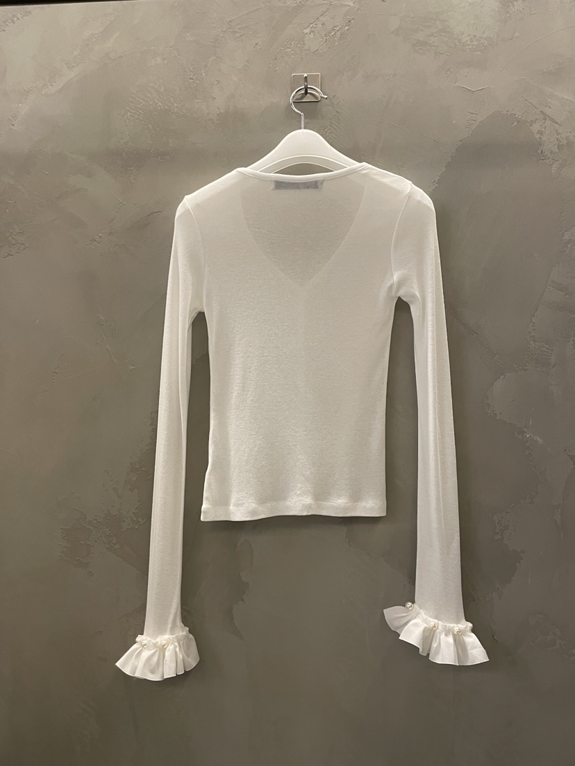 MULCUP韓國直郵女裝新品職業休閑26夏季推薦人氣長袖T恤開衫MULCUP長袖T恤