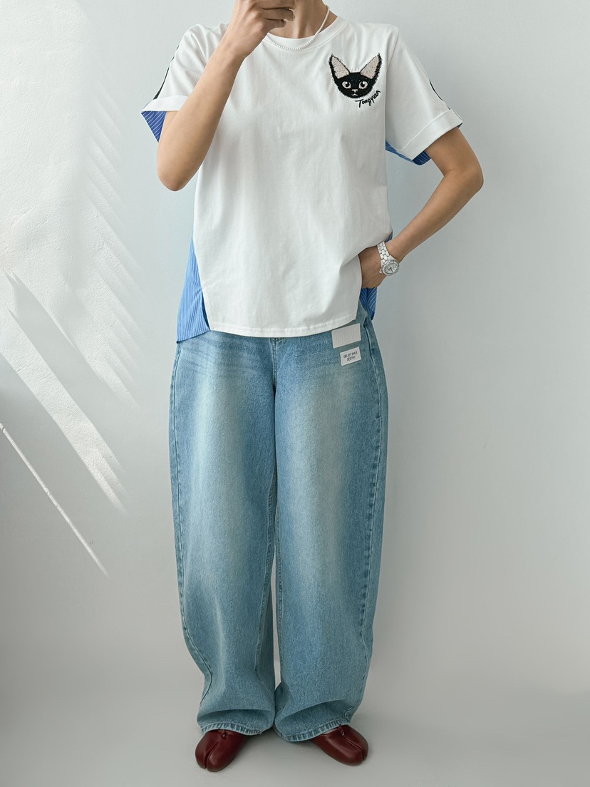 IAAN韓國代購女士新品職業休閑26夏季時尚熱賣推薦牛仔褲iaAn牛仔褲