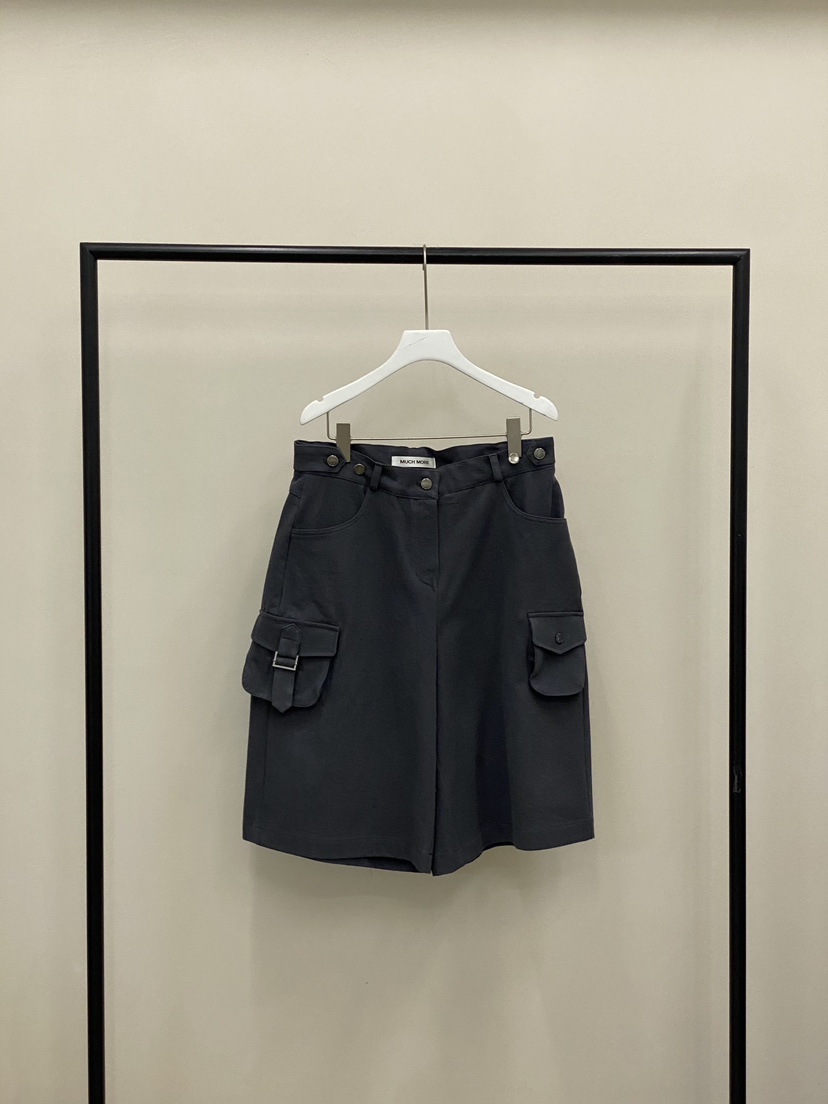 MUCH MORE/JACKPOT韓國東大門直郵女裝新款26夏季短褲口袋MUCH MORE/JACKPOT短褲圖色4墨色