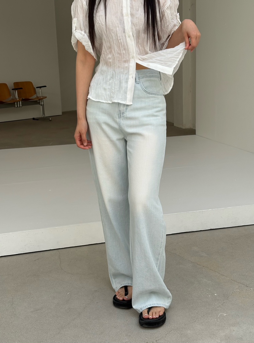 Verbena韓國直郵女裝新款熱賣休閑時尚職業人氣牛仔褲亞麻Verbena牛仔褲