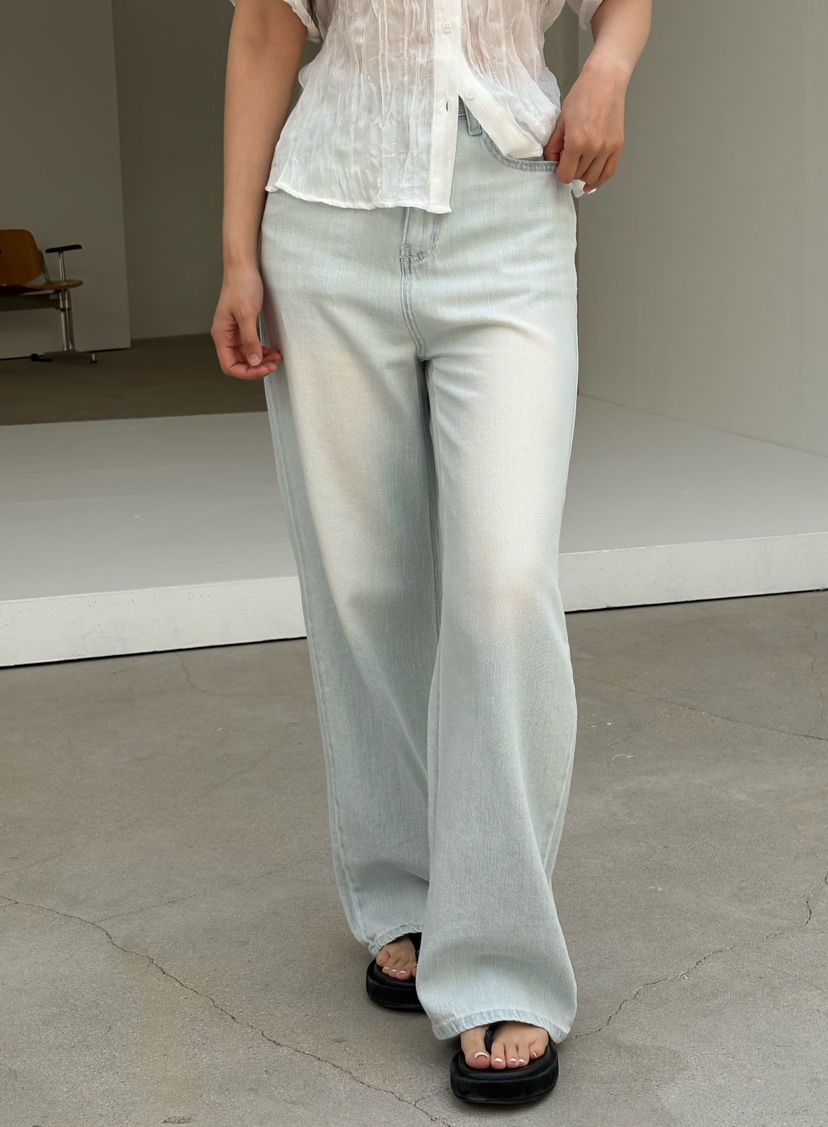 Verbena韓國直郵女裝新款熱賣休閑時尚職業人氣牛仔褲亞麻Verbena牛仔褲