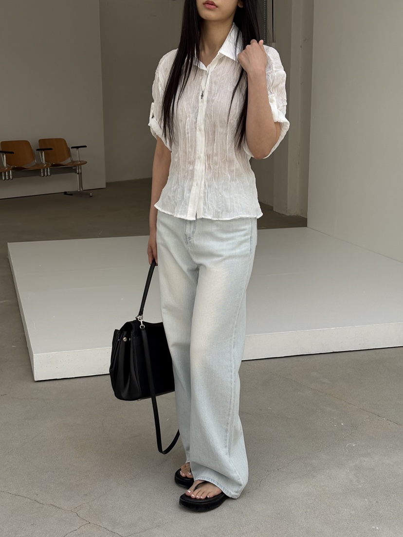 Verbena韓國直郵女裝新款熱賣休閑時尚職業人氣牛仔褲亞麻Verbena牛仔褲