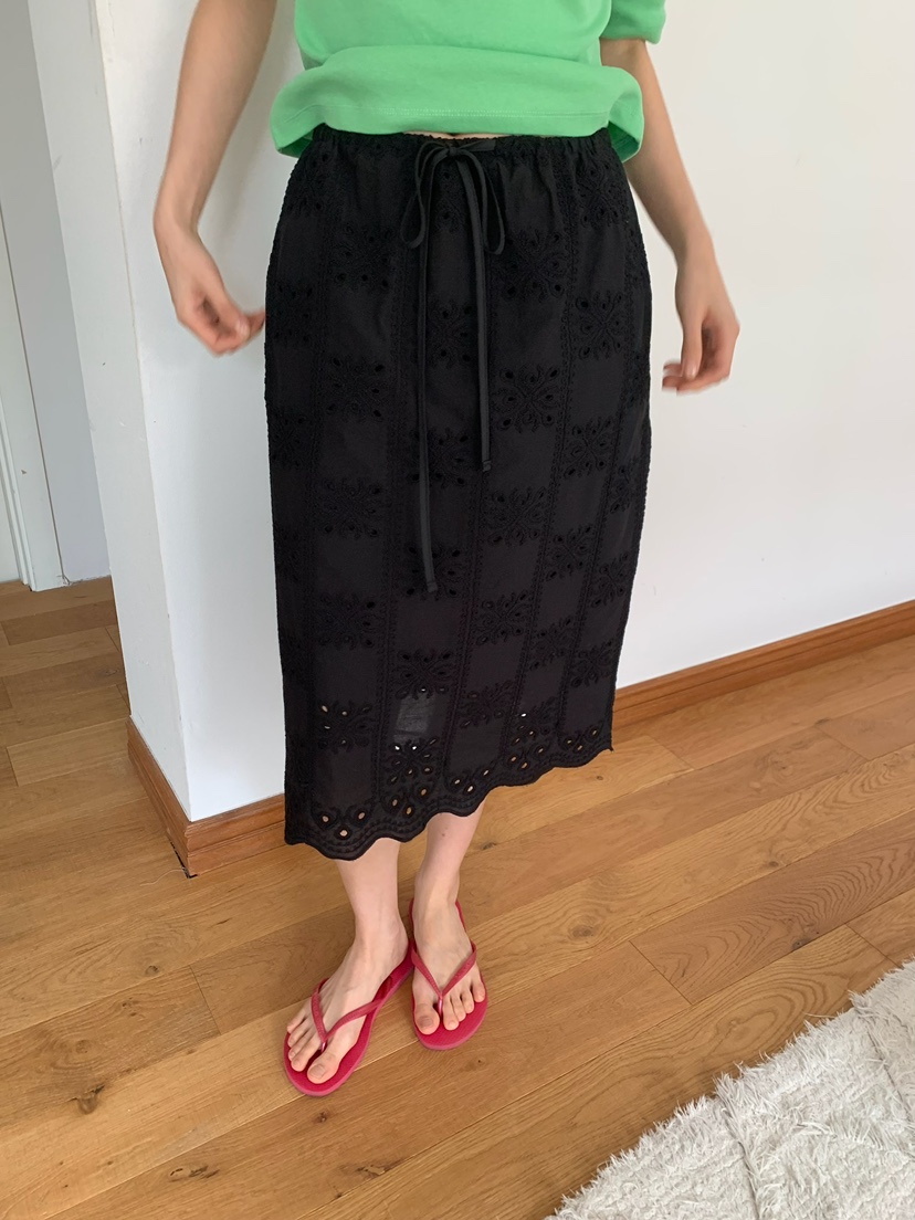 LOVE MY SANTA韓國東大門直郵女士新款26夏季半身裙中短裙刺繡Santa/LOVE MY SANTA半身裙/中短裙圖色2