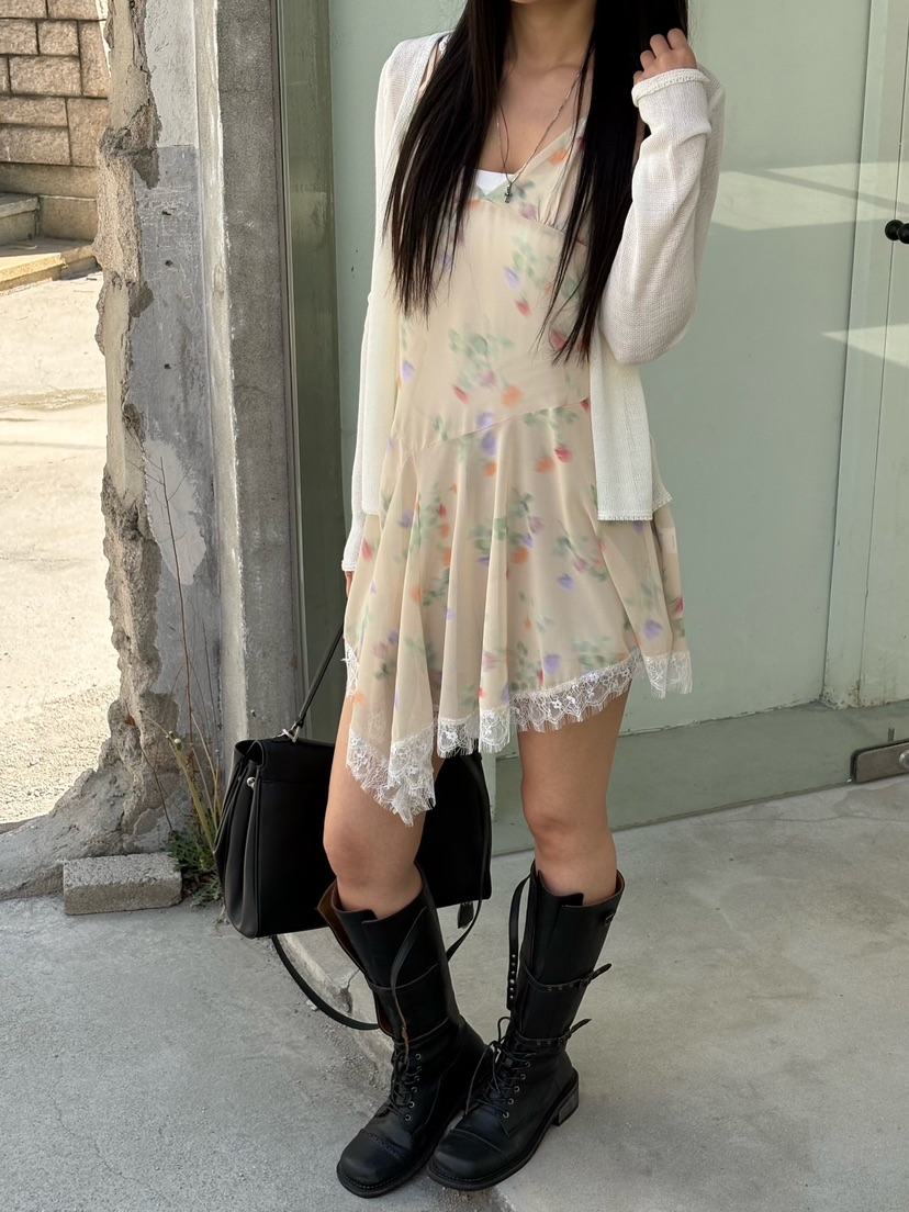 Verbena東大門實拍韓國女士新品推薦26夏季連衣裙不含內搭Verbena連衣裙