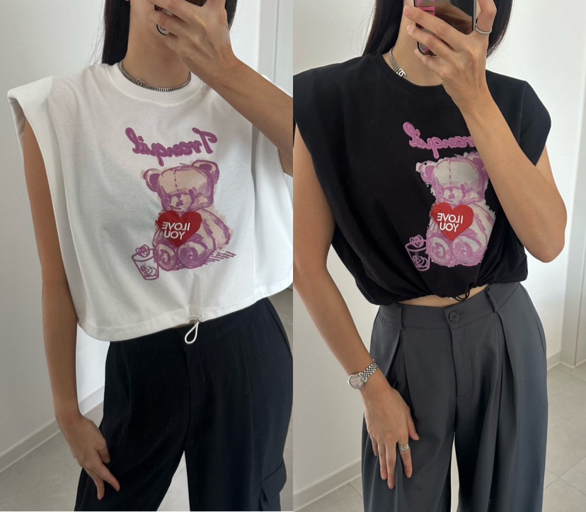 SOUIT東大門實拍女士新品熱賣職業人氣26春夏吊帶背心泰迪熊SOUIT by mabel-L吊帶/背心