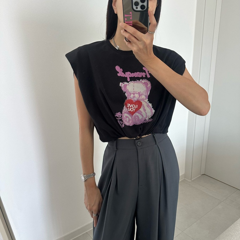 SOUIT東大門實拍女士新品熱賣職業人氣26春夏吊帶背心泰迪熊SOUIT by mabel-L吊帶/背心