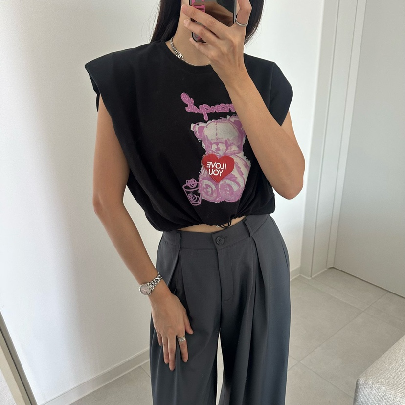 SOUIT東大門實拍女士新品熱賣職業人氣26春夏吊帶背心泰迪熊SOUIT by mabel-L吊帶/背心圖色2