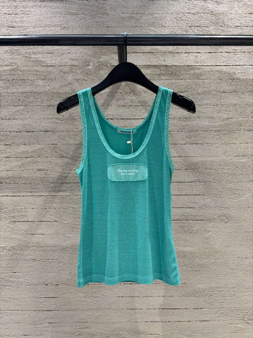 SUGAR CASE東大門實拍女裝新品職業推薦人氣吊帶背心蕾絲SUGAR CASE吊帶/背心圖色1