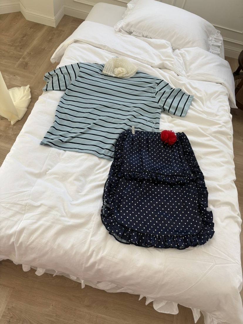 PLATFORM-L韓國東大門代購女裝新品26夏季推薦熱賣T恤海軍PLATFORMT恤