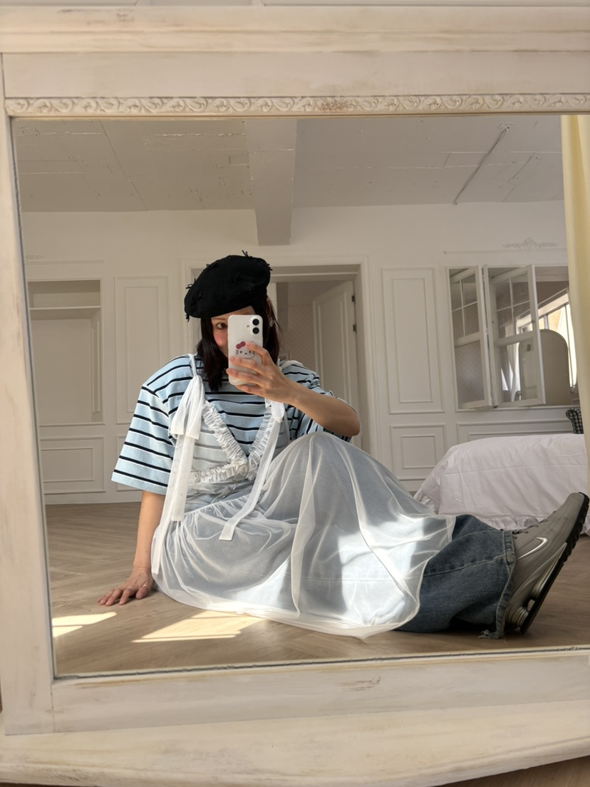 PLATFORM-L韓國東大門代購女裝新品26夏季推薦熱賣T恤海軍PLATFORMT恤