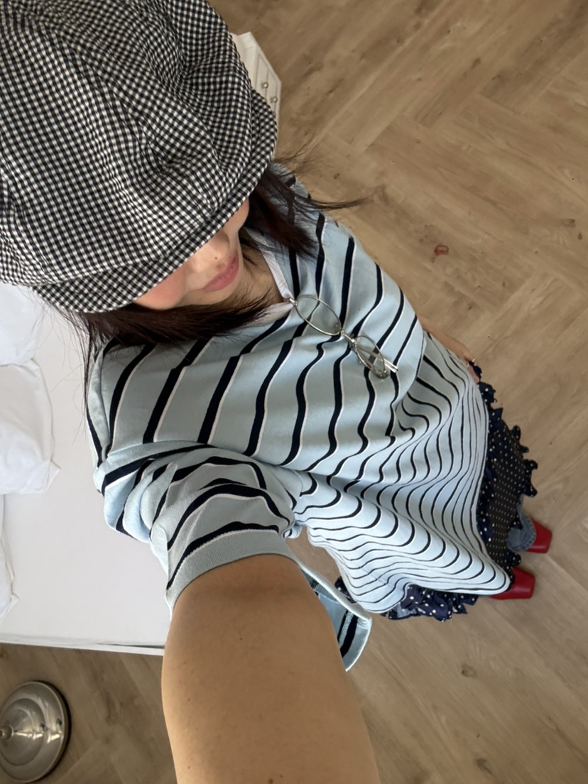 PLATFORM-L韓國東大門代購女裝新品26夏季推薦熱賣T恤海軍PLATFORMT恤