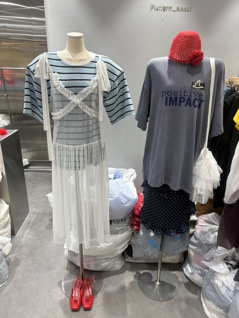 PLATFORM-L韓國東大門代購女裝新品26夏季推薦熱賣T恤海軍PLATFORMT恤