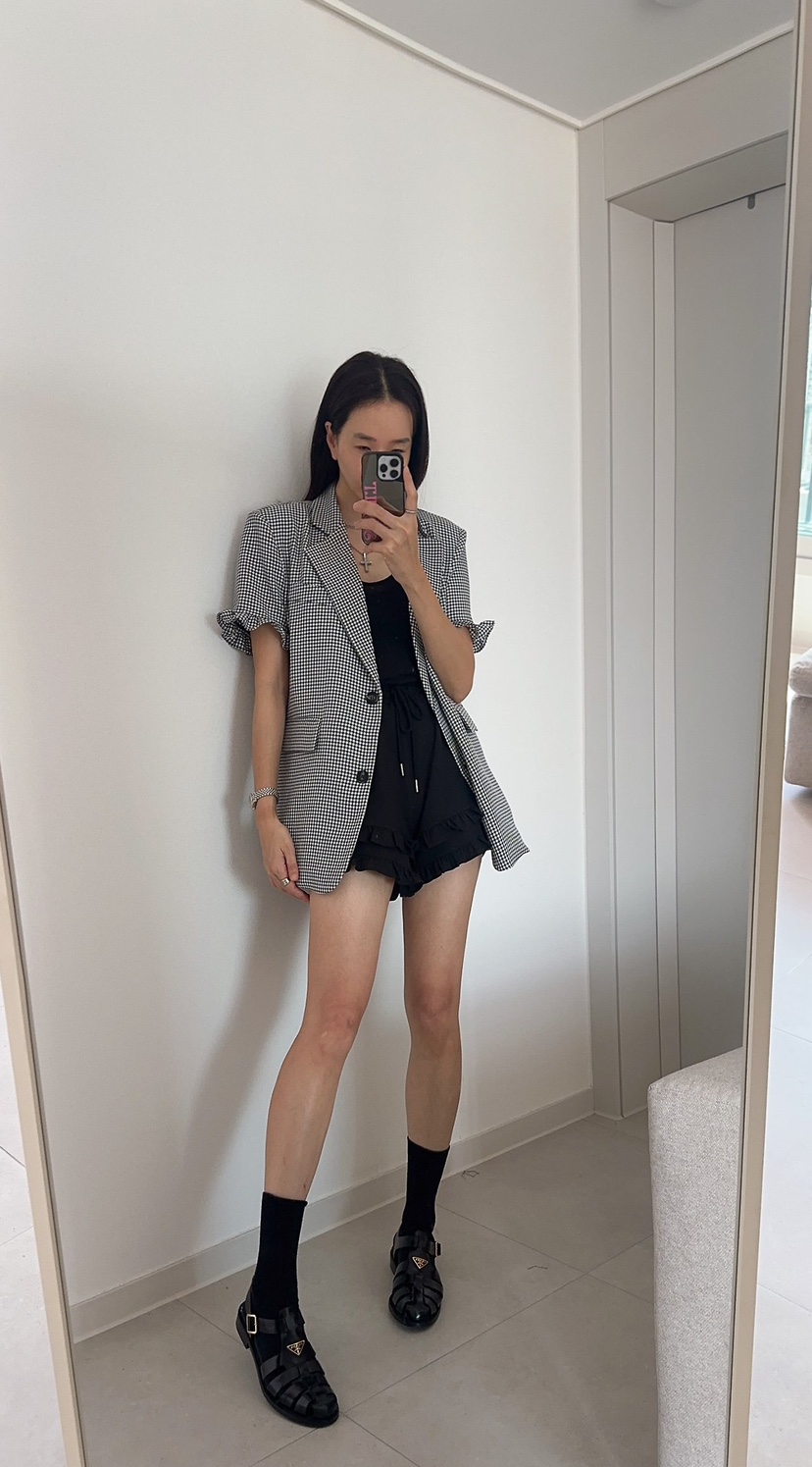 SOUIT韓國代購女士新款26春夏人氣熱賣休閑真品夾克荷葉邊SOUIT by mabel-L夾克