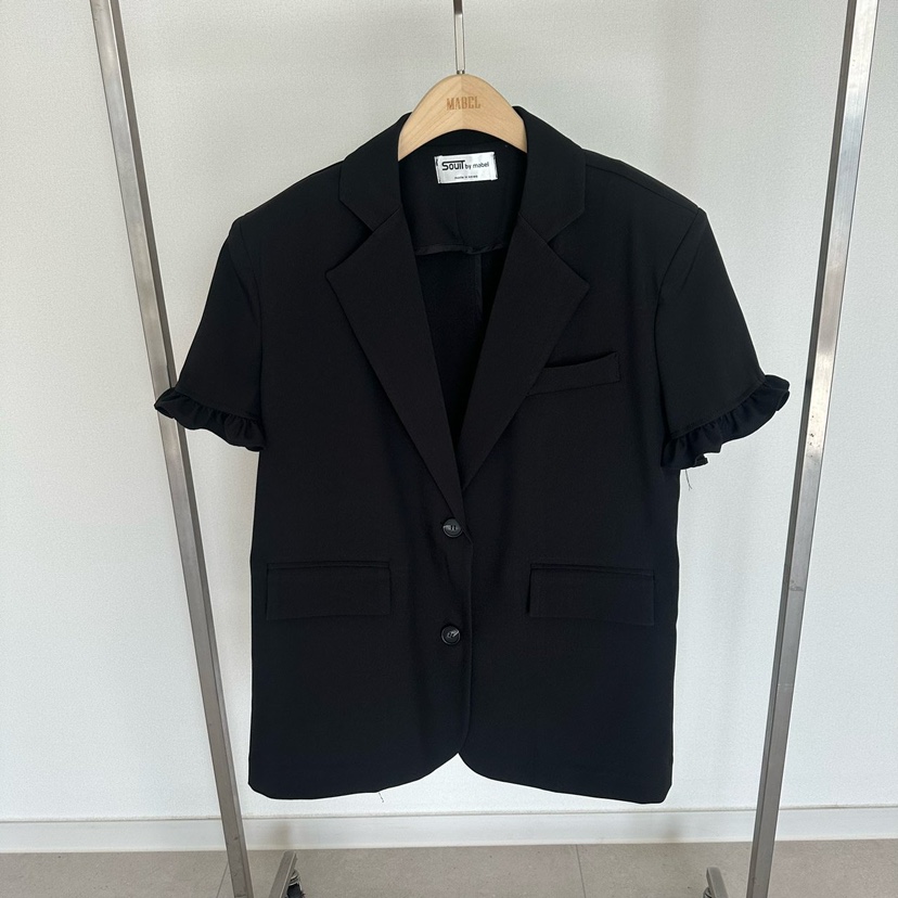 SOUIT韓國代購女士新款26春夏人氣熱賣休閑真品夾克荷葉邊SOUIT by mabel-L夾克