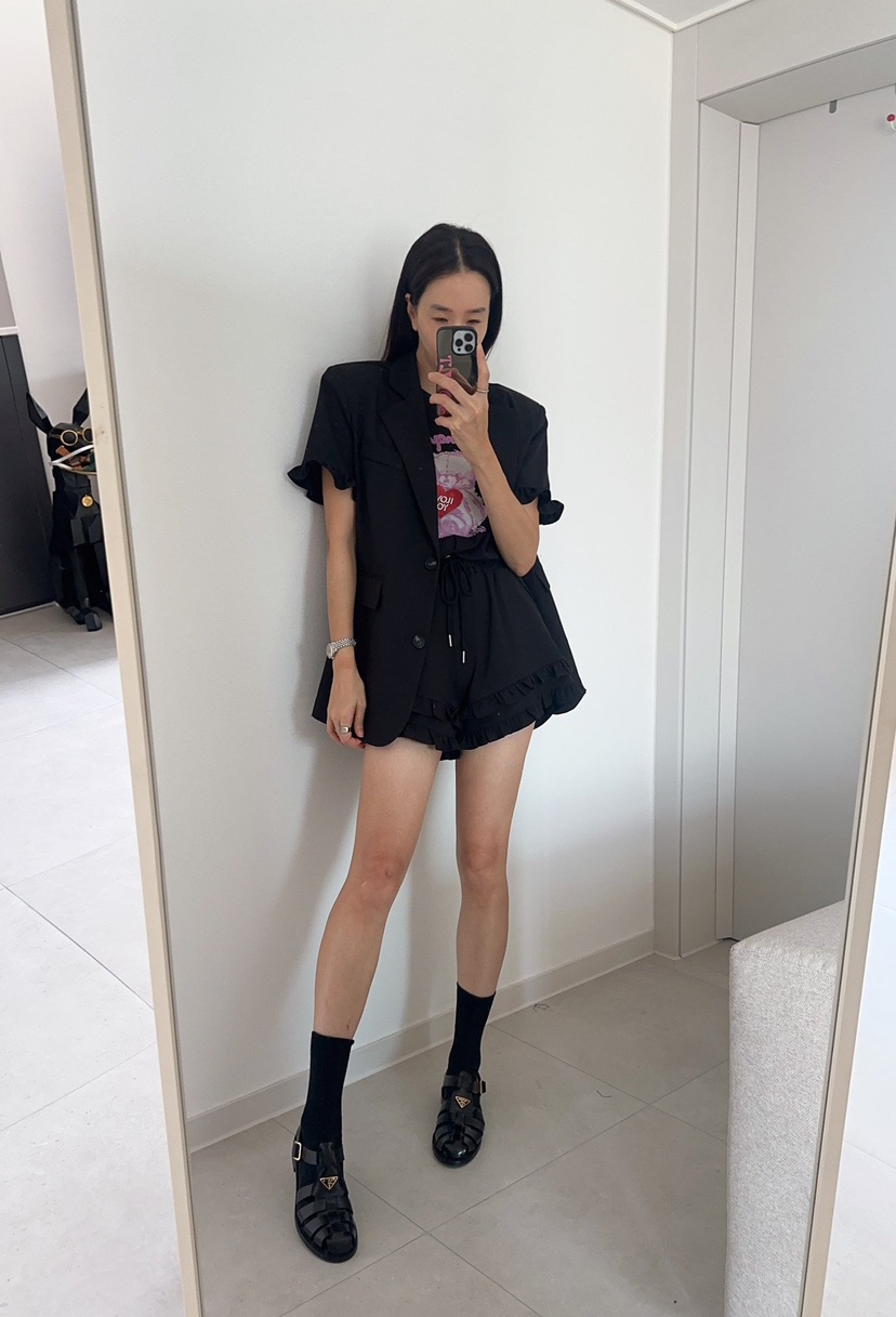 SOUIT韓國代購女士新款26春夏人氣熱賣休閑真品夾克荷葉邊SOUIT by mabel-L夾克