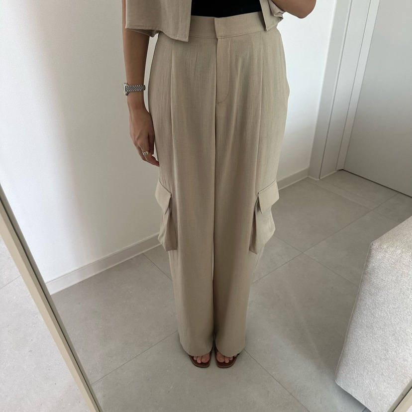 SOUIT東大門直郵女裝新款休閑真品26春夏熱賣人氣休閑褲口袋SOUIT by mabel-L休閑褲圖色1