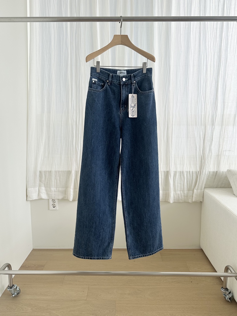 OP PER韓國代購女裝新品休閑熱賣26春夏時尚推薦職業牛仔褲OPPER-simplebeige牛仔褲