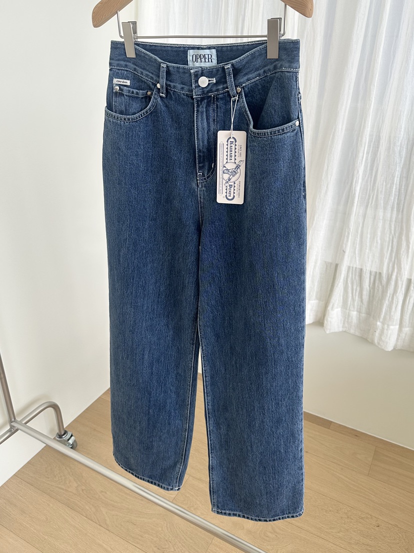 OP PER韓國代購女裝新品休閑熱賣26春夏時尚推薦職業牛仔褲OPPER-simplebeige牛仔褲