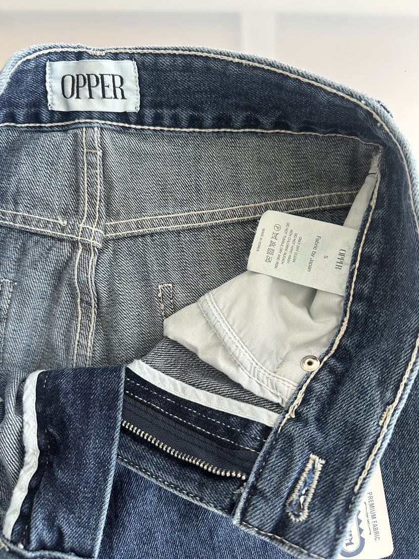 OP PER韓國代購女裝新品休閑熱賣26春夏時尚推薦職業牛仔褲OPPER-simplebeige牛仔褲