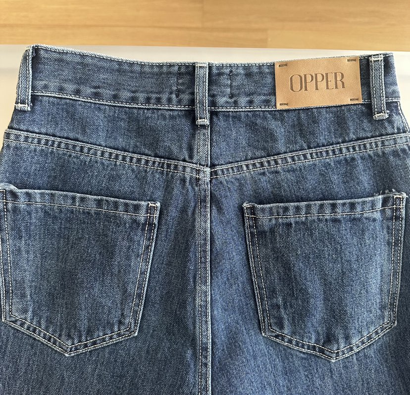 OP PER韓國代購女裝新品休閑熱賣26春夏時尚推薦職業牛仔褲OPPER-simplebeige牛仔褲