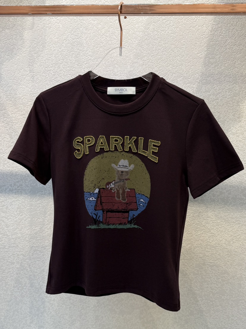 SYMBOL東大門實拍女士新款人氣推薦時尚真品休閑26春夏T恤SYMBOLT恤圖色2