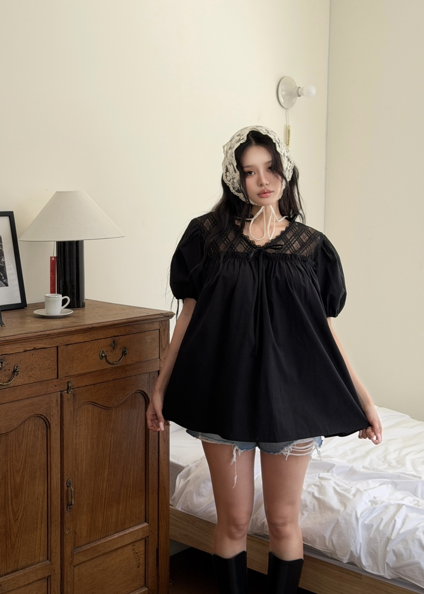 LOVABLE韓國直郵女裝新款推薦休閑人氣真品職業襯衫蕾絲衫LOVABLE襯衫/蕾絲衫