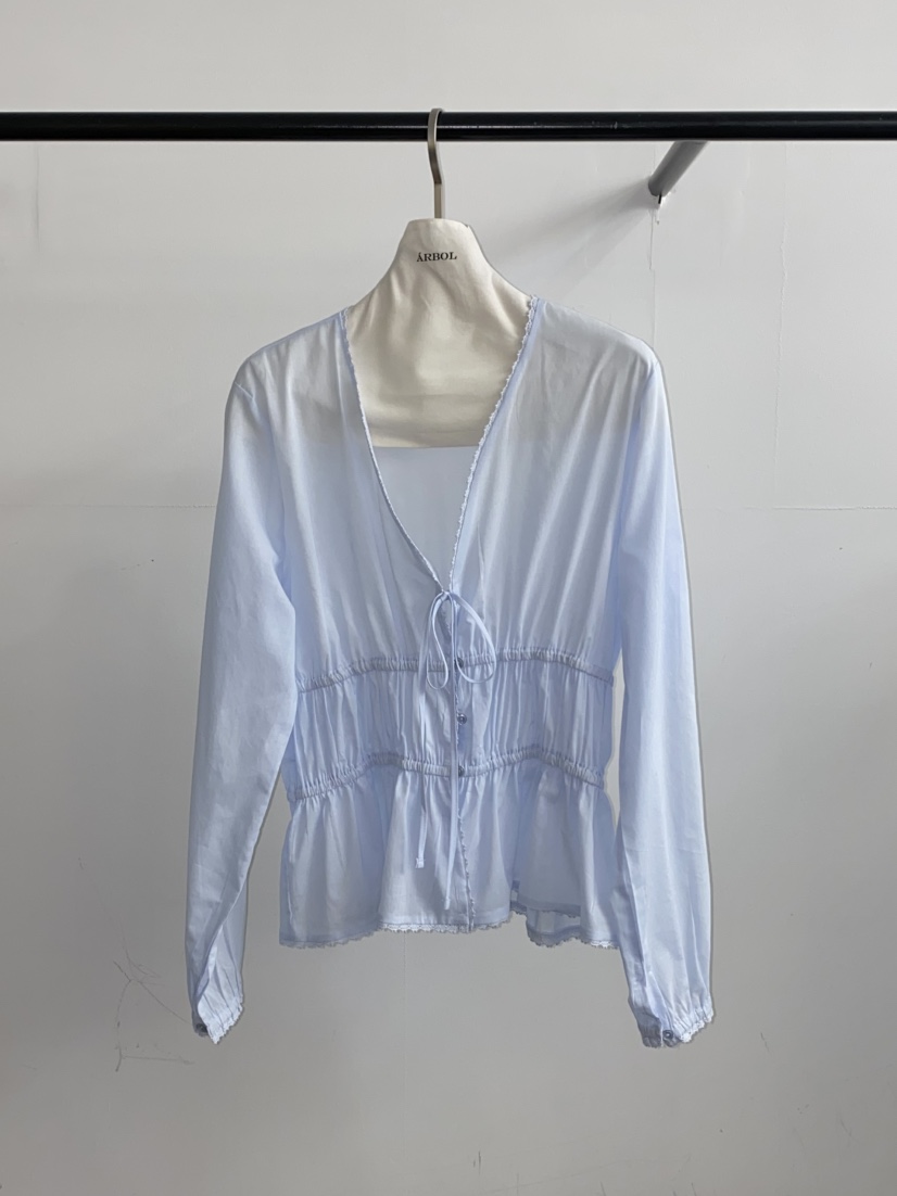 ARBOL東大門代購女士新品時尚26春夏職業襯衫蕾絲衫亞麻布ARBOL襯衫/蕾絲衫圖色1