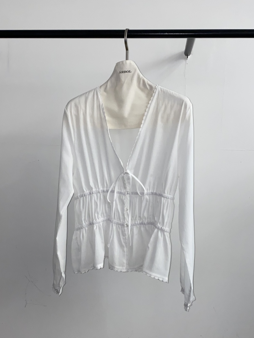 ARBOL東大門代購女士新品時尚26春夏職業襯衫蕾絲衫亞麻布ARBOL襯衫/蕾絲衫圖色2