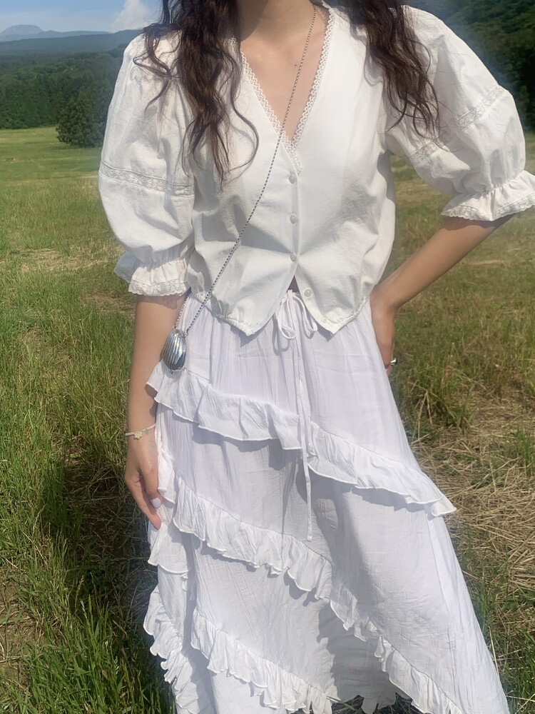 LETAILOR東大門直郵女裝新品休閑真品時尚26春夏襯衫蕾絲衫LETAILOR襯衫/蕾絲衫