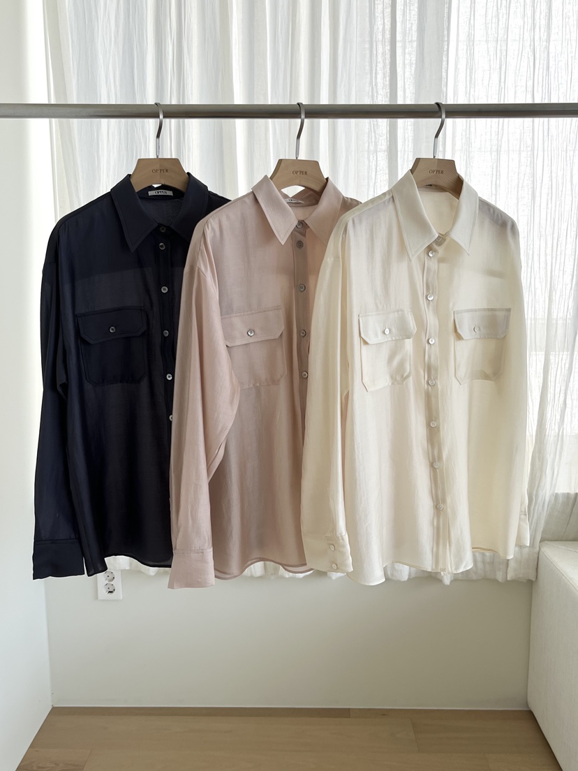 OP PER東大門實拍女裝新款推薦人氣時尚熱賣休閑襯衫蕾絲衫OPPER-simplebeige襯衫/蕾絲衫