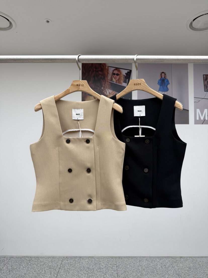 MADE-P韓國代購女士新款真品推薦職業人氣熱賣26春夏馬甲MADE-P馬甲