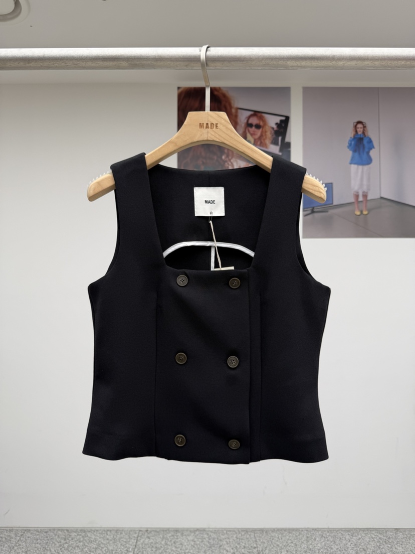 MADE-P韓國代購女士新款真品推薦職業人氣熱賣26春夏馬甲MADE-P馬甲圖色2