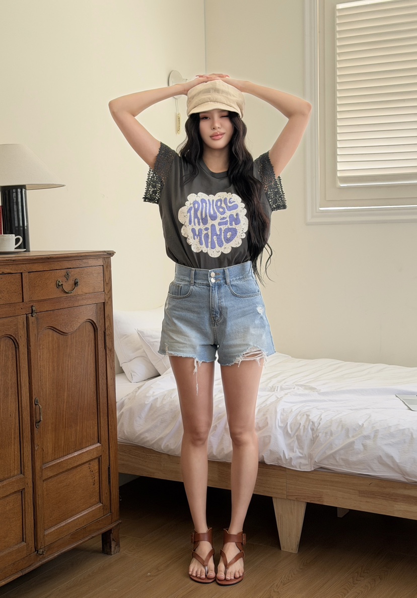 LOVABLE東大門代購女裝新品職業熱賣休閑人氣時尚26春夏T恤LOVABLET恤