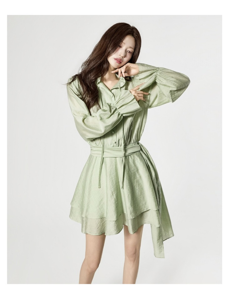 TANIA東大門直郵女裝新品時尚休閑人氣26春夏連衣裙荷葉邊TANIA連衣裙